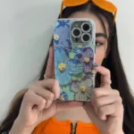 Floral 3D Gem Work iPhone Case for XR, 11, 12, 13, 14, 15 16 Models