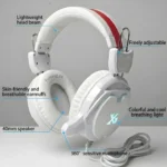 FunBug Gaming Headset Headphone with Noise Cancelling Microphone ~ Over the Ear White Gaming Headphones with Stereo Sound & Bass for Pubg Mobile PC Laptop Computer PlayStation4 Xbox PS4 PS5 Nintendo Switch, MAC OS ~ By FunBug
