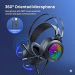 FuBug Pro Gaming Headphones with RGB Lights, Noise Cancelling Mic, USB/3.5mm Wired Plug - Comfortable Ear Cushions, On-Headset Audio Control, Surround Sound Super Bass Stereo for PC, Laptop, Pubg Mobile, PS4