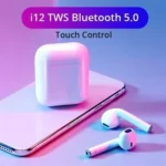 i12 Airpods TWS (True Wireless Stereo) Bluetooth Earphones Headset With HiFi Stereo Sound & Touch Control System (Connected With All Bluetooth Devices)